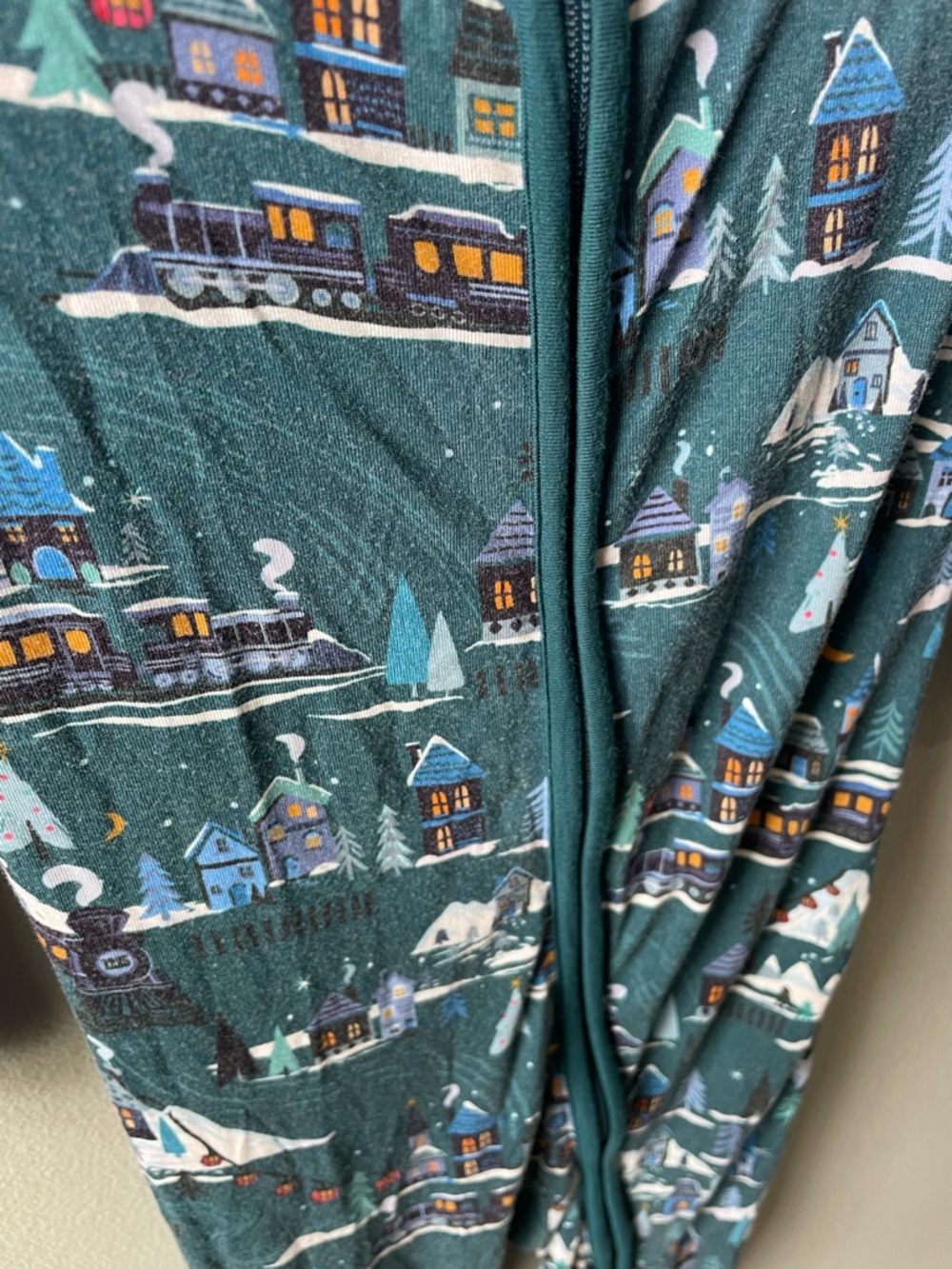 Little Sleepies Midnight Express Bamboo Zippy Sleeper - Holiday Print - Picture 3 of 6